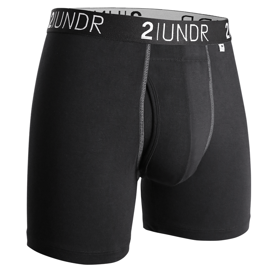 Swing Shift 6" Boxer Brief - Black/Grey